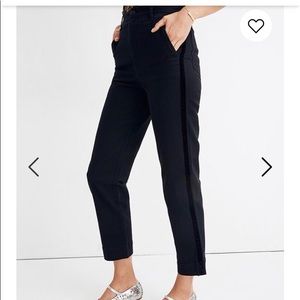 Madewell Tapered Pants: Velvet Tuxedo Stripe